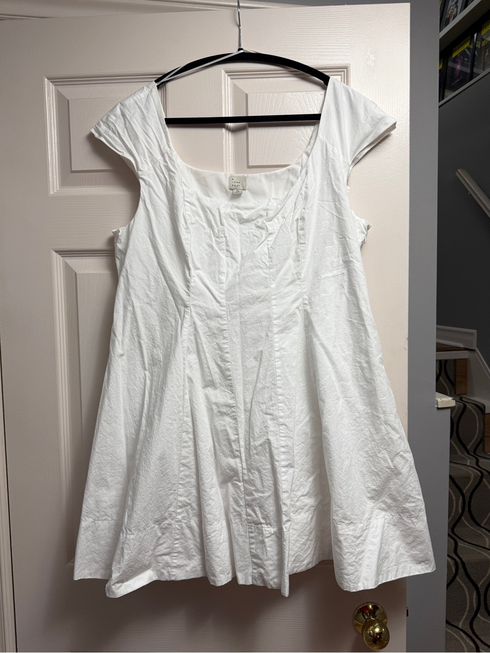 a new day White Cap-Sleeve Mini A-Line Dress